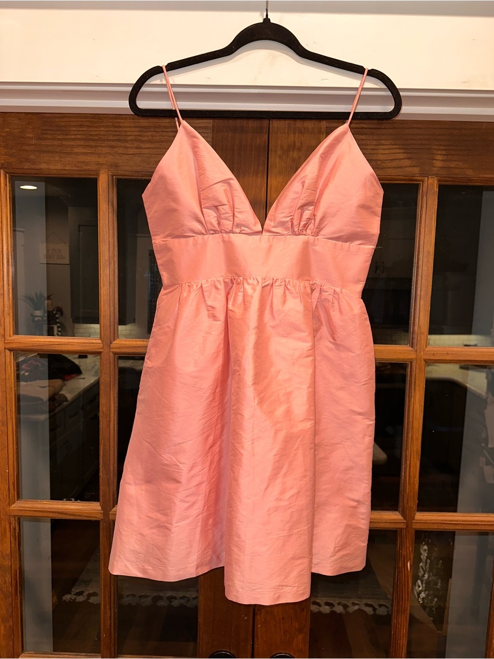 LulaKate Size 8 Plunge Neck Sleeveless Fit & Flare Dress in Pink - Picture 2 of 11